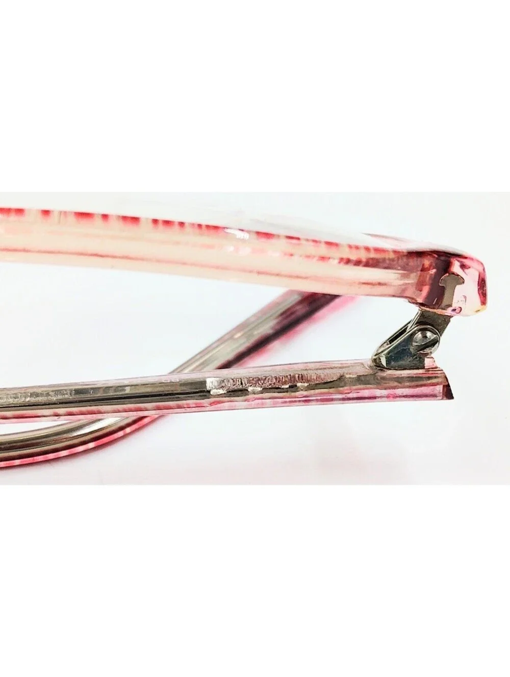 53rd ST Rose Eyeglasses Frames 53-16-135 Pink Striped Oval Womens Vintage